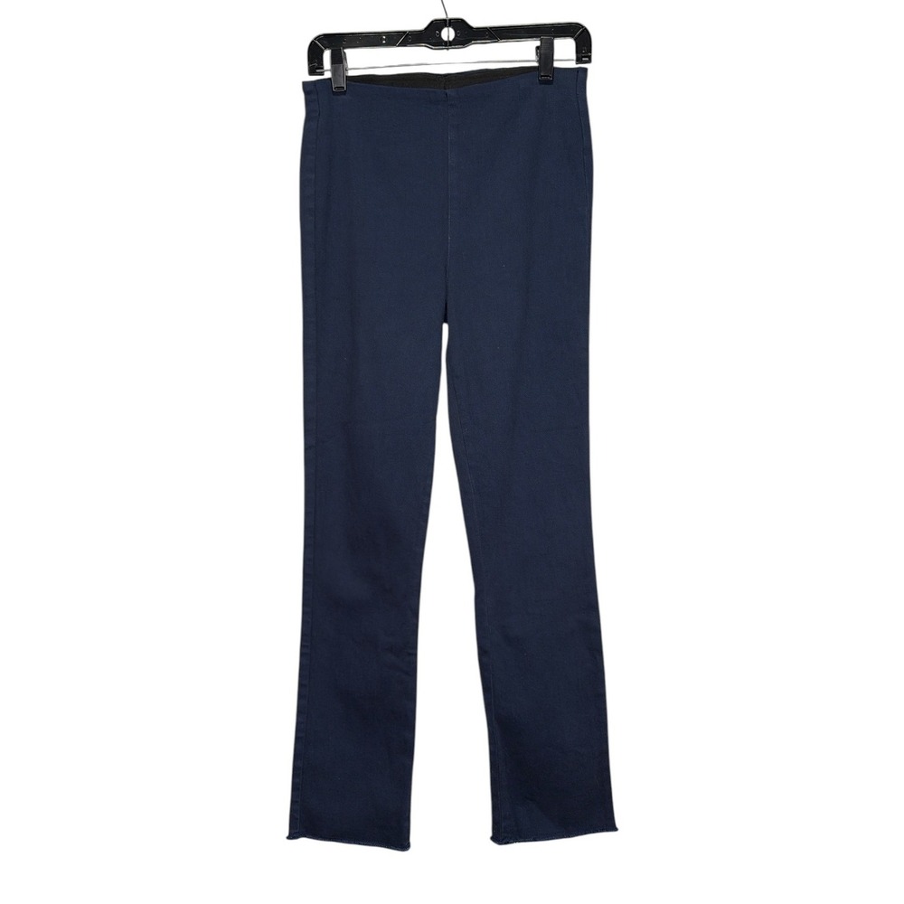 Frank & Eileen Illusion 01 Navy High Rise Raw Hem Leggings Size 27 USA